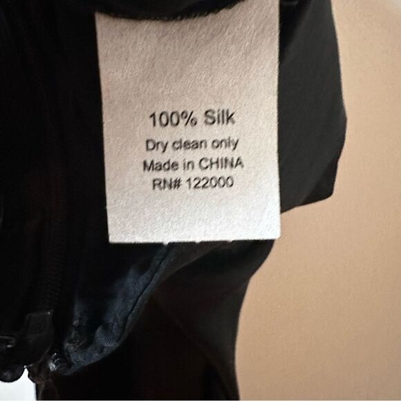 Thread Social Black Silk Pants Bow Detail Size 2 - Picture 7 of 7